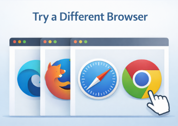 Step 1 – Try a Different Browser